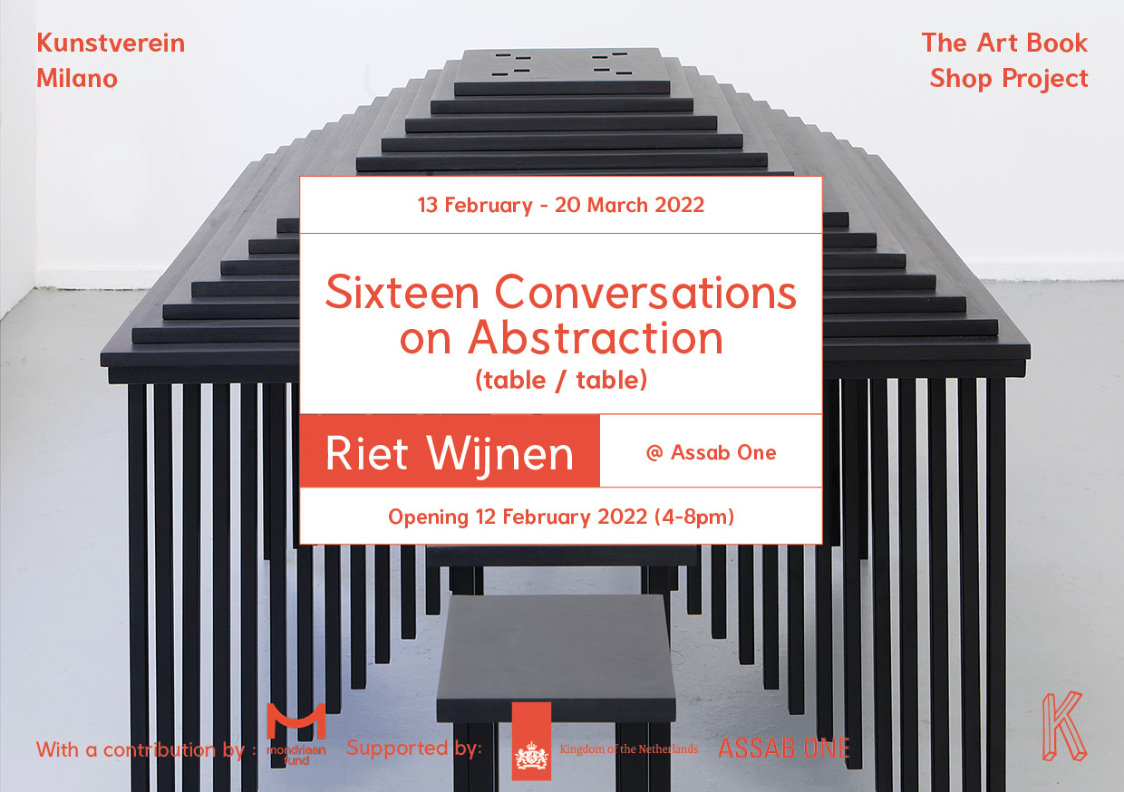 💥  💥  💥  Riet Wijnen: Sixteen Conversations on Abstraction (table/table) 💥  💥  💥